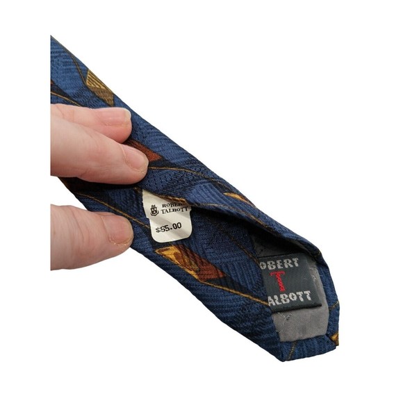 ROBERT TALBOTT Handmade in USA Silk Neck Tie Men's Geometric Print NWT $65 MSRP - Picture 8 of 9